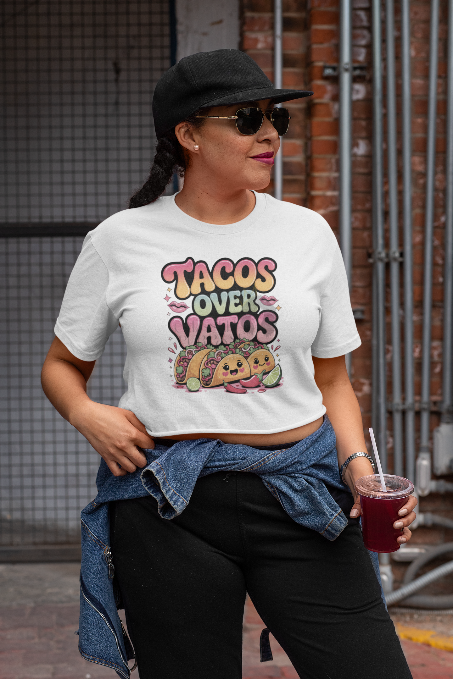 Tacos Over Vatos - Cute & Spicy Taco Tuesday Tee Design 🌮