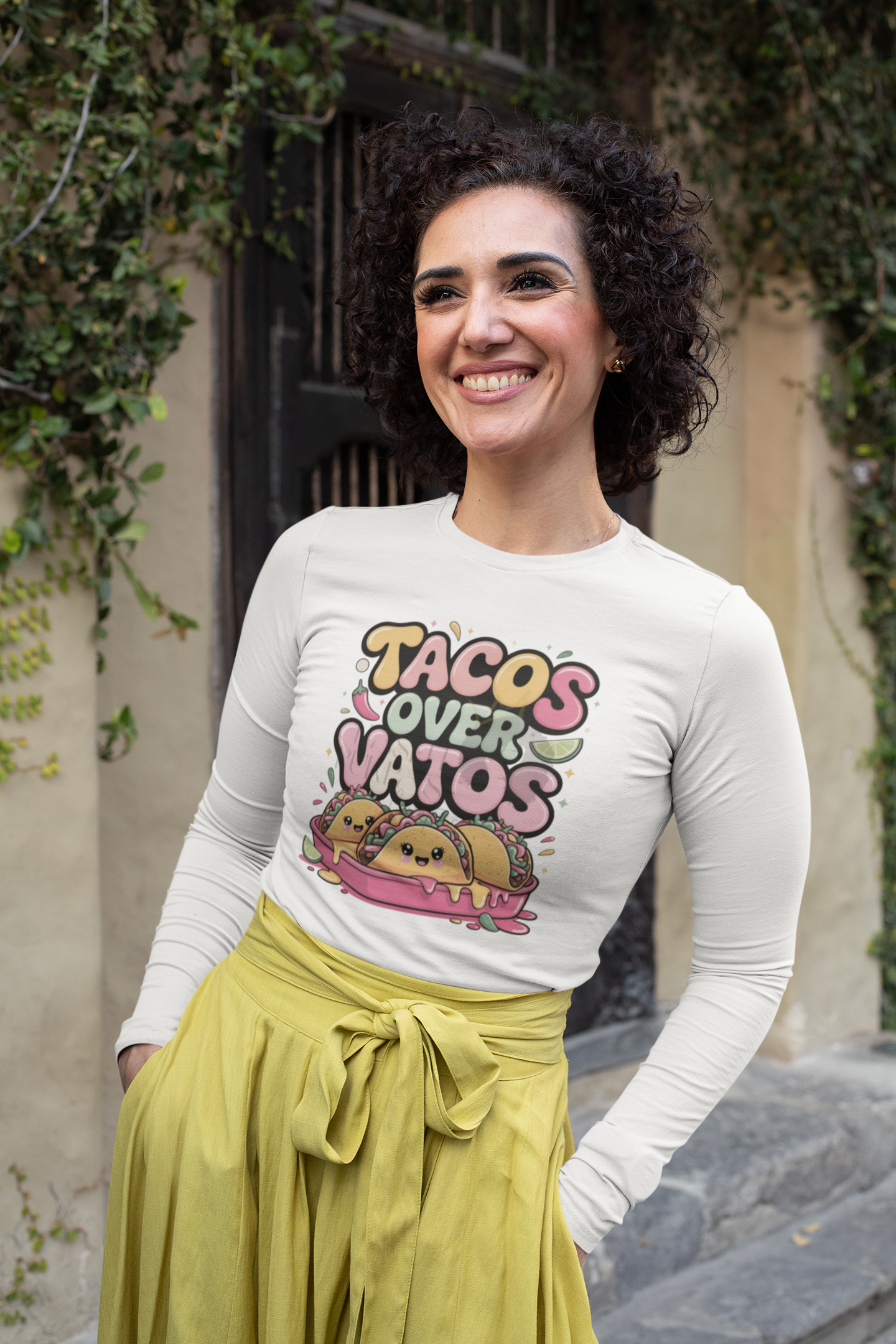 Tacos Over Vatos - Cute & Spicy Taco Tuesday Tee Design 🌮